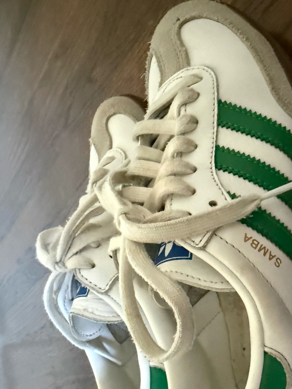 Adidas Samba OG Shoes - Cloud White & Green